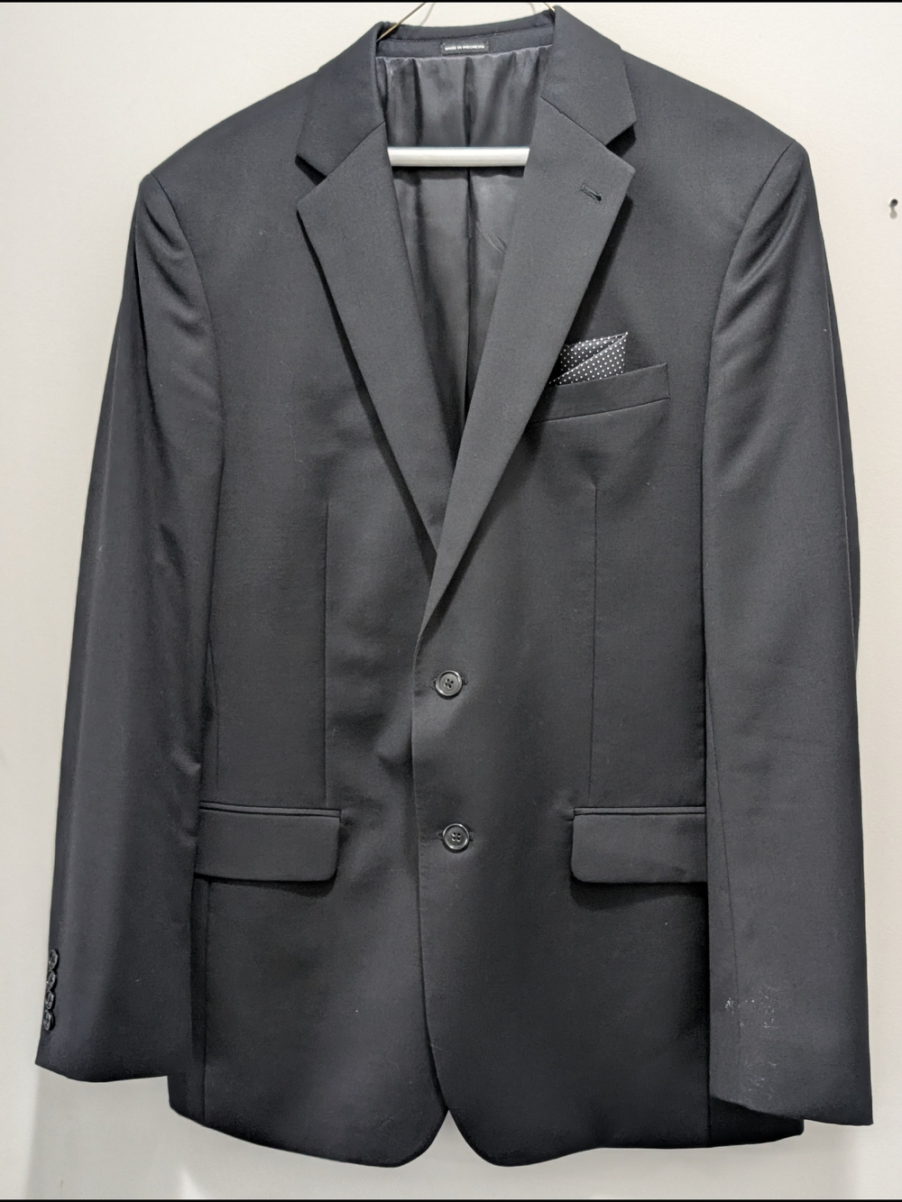 Men's Black Two-Button Blazer
